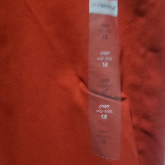 Liz Claiborne red crop pants size 18 - Picture 4 of 4